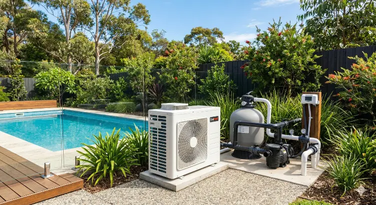 pool heat pump perth backyard